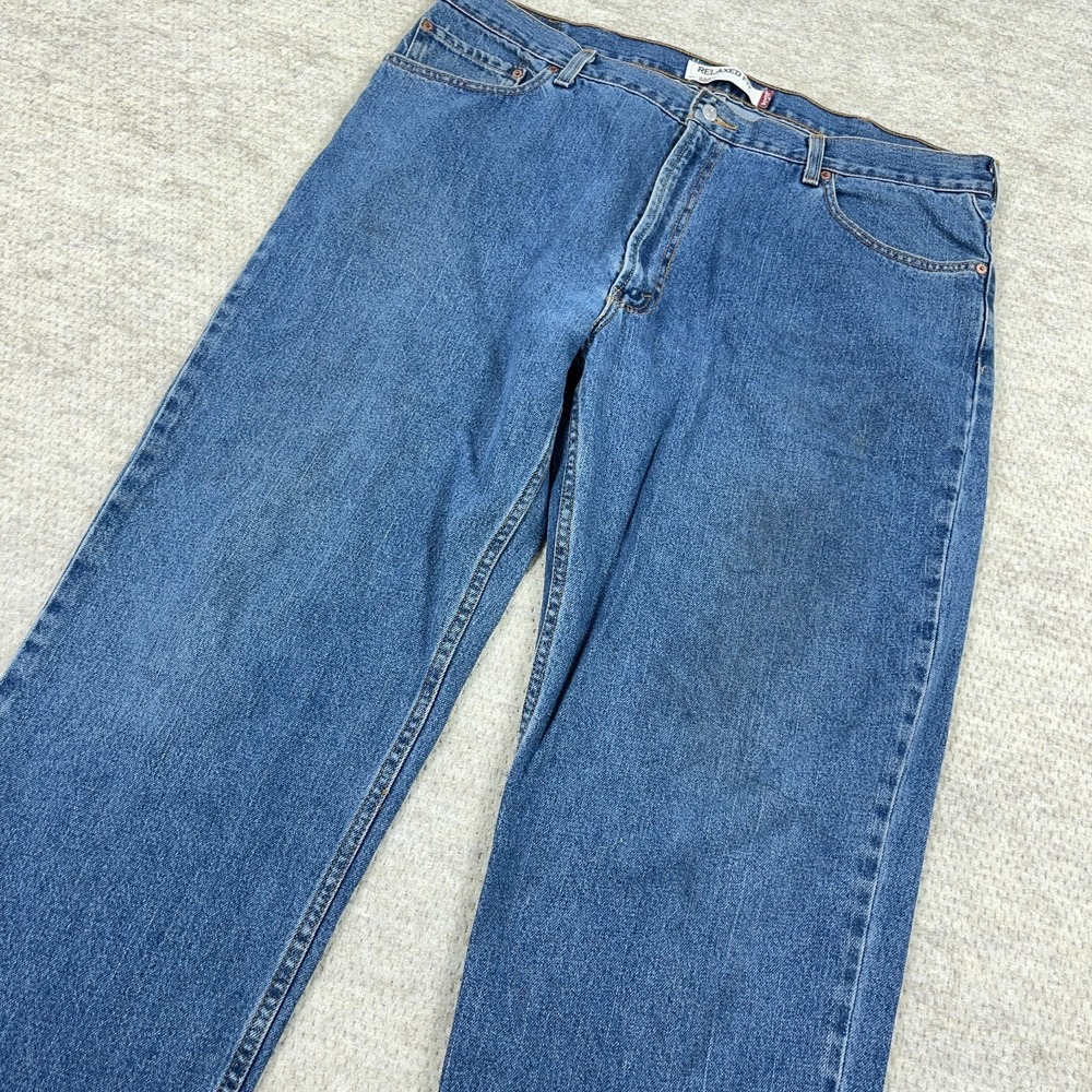 Vintage Levis 550 Jeans Men 42x32 Relaxed Fit Straight Leg Y2K Baggy Grunge Worn - Picture 7 of 16